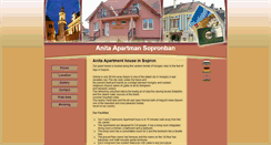 Desktop Screenshot of anitaapartmansopron.hu